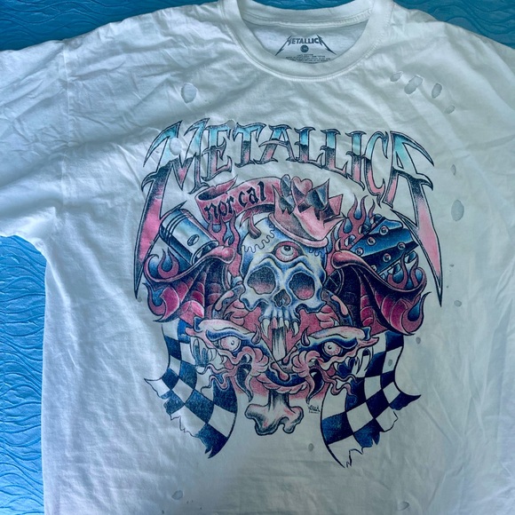 Distressed Metallica Tshirt Dress 